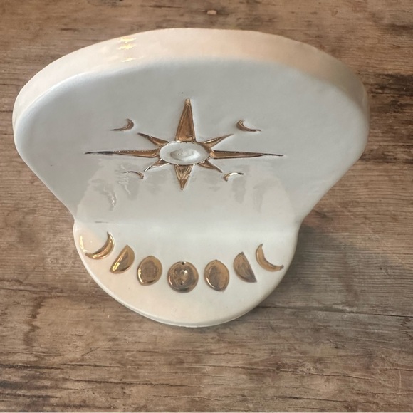 Handmade Ceramic Mini Altar Yoga Meditation Boho Moon Phase - Picture 4 of 12